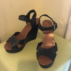 Ralph Lauren black wedges
